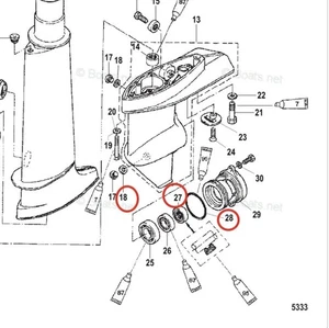 Mercury Marine Outboard Lower Unit Seal kit Oil Seal 4HP 5HP 6 HP 26-16130 95200 - Picture 1 of 8