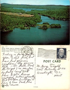 Postal de Shine Pond Maine con escena de lago y desierto - Imagen 1 de 1
