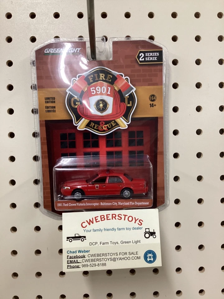 1:64 Greenlight 2001 Ford Crown Victoria Baltimore City MD Fire Dept Series 2 - Image 1 of 1