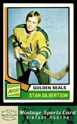 1974-75 Topps - Stan Gilbertson - #223 California Golden Seals - Image 1 of 2