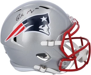 Drake Maye New England Patriots Autographed Riddell Speed Replica Helmet - Picture 1 of 2