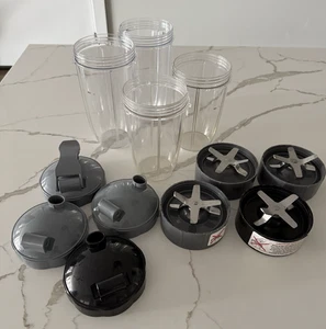 NutriBullet Set of 12 Extractor Blade 24oz 32 oz Cup Flip Top Lid - Picture 1 of 7