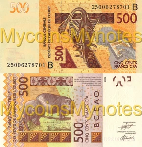 Estados de África Occidental, BENÍN, 500 francos, 2025, letra B, elige nuevo, UNC - Imagen 1 de 3
