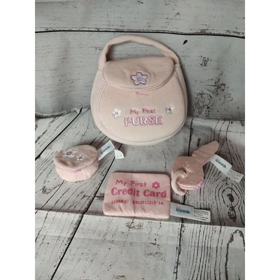 BABY GUND MI PRIMER BOLSO PELUCHE BEBÉ JUEGO Llaves Compacto Y Tarjeta Foto 1 de 4