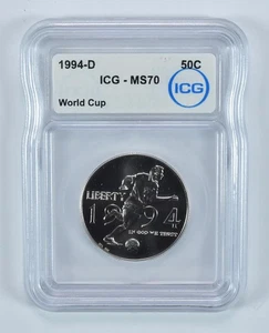 1994-D World Cup Soccer Commemorative Half Dollar MS70 ICG *8665 - Picture 1 of 5
