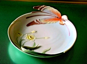 Vintage Franz Plate Papillon Butterfly Porcelain by Jen Woo Boxed - Picture 1 of 12