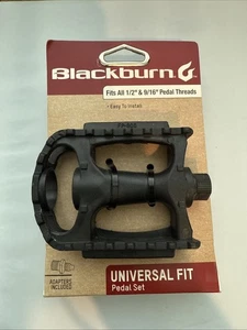 Universal Replacement Bicycle Bike Pedal Set - Fits All 1/2" & 9/16" Threads - Picture 1 of 5