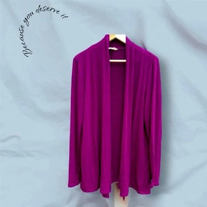 41 HAW THORNTON Gr. 1x weiche und lässige Langarm Strickjacke, Farbe lila - Bild 1 von 7