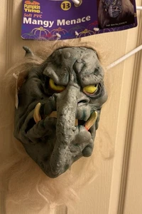 2001 Paper Magic Group Gummi Halloween Maske Mangy Bedrohung Troll Monster Hexe - Bild 1 von 9