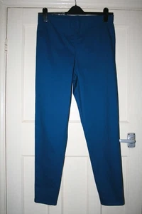 SIZE 14 TEAL JEGGINGS WITH ELASTIC WAIST 28" LEG - Picture 1 of 4