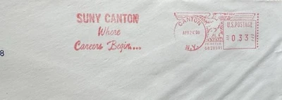 US University Meter Cover(35) +2000 SUNY Canton +Where Career Begins Ad +Neat - Image 1 of 3