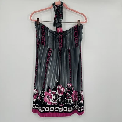 Vestido Venus Cuello Halter Rosa Floral Estampado Geométrico Tubo Top Para Mujer XL Foto 1 de 4
