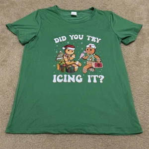T-shirt donna verde tema medico- Natale piccola (NUOVA) divertente carina - Foto 1 di 24