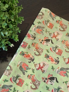 FROLICKING FELINES Design Seidenpapier Blätter Größe & Paketmenge wählbar - Bild 1 von 9