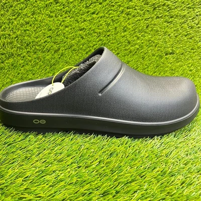 Oofos OOcloog Mens Size 14 Black Casual Walking Slip On Recovery Clog Sandals - Image 1 of 4