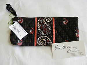 Vera Bradley HOUNDSTOOTH BRUSH & PENCIL Cosmetic CASE for PURSE Handbag TOTE NWT - Picture 1 of 3