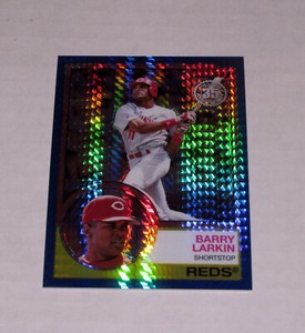 2018 Topps Silver Pack Chrome Blue Refractor 110 Barry Larkin (#/150)  Reds HOF