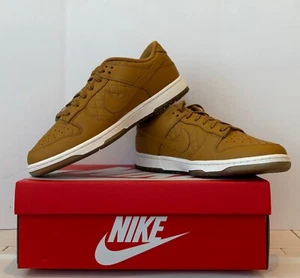 🔥Nike Dunk Low Quilted Wheat Brown Gum Sole Women’s Size 12 / Men’s 10.5 NWB 📦 - Picture 1 of 5