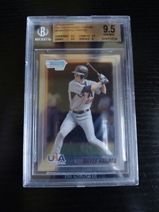 🔥2010 Bowman Chrome Bryce Harper 18U USA Baseball BGS 9.5 GEM Mint Rookie Card!