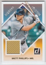 2018 Donruss Diamond Collection Memorabilia Gold #DCBP Brett Phillips /99