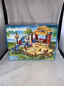 Playmobil Children's Petting Zoo Barn Waterfall 4851, Free Shipping! Pre Owned! - Picture 1 of 12