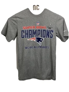 MensNew England Patriots Super Bowl XLVI Champions Nike PATRIOTS Sz S Gray RV03 - Picture 1 of 4