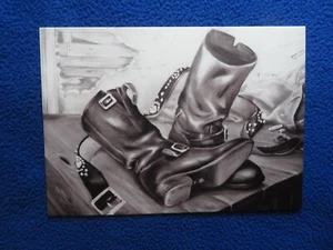 TOM OF FINLAND  LEATHER BOOTS  5X7  POSTCARD BY ETIENNE - Picture 1 of 1