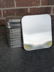 Menge 12 NEUE Silber Metall Dosen (fast) Quadrat CD Handwerk Samen Aufbewahrung Behälter - Bild 1 von 6