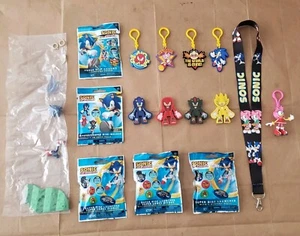 SONIC The HEDGEHOG FIG Super CLIP CHARMS Mini Walker LANYARD Disc Launcher LOT - Picture 1 of 24