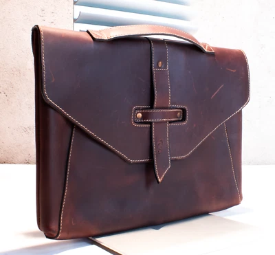 Роскошная сумка для ноутбука/планшета Pad & Quill Valet коричневая кожа - Изображение 1 из 4