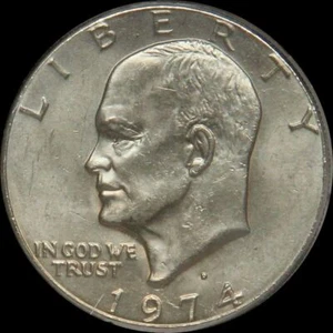 1974 D Eisenhower Dollar Circulated US Mint Coin Ike - Picture 1 of 3