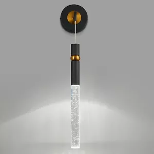 Black Wall Sconces Modern LED Wall Light Fixtures Black Gold Wall Lighting Ba... - Picture 1 of 7