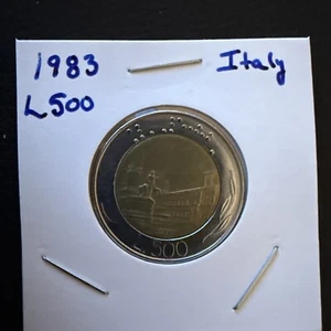 1983 Italy L.500 Lire Coin - Picture 1 of 2