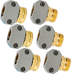 Garden Hose Repair Kit 3 Sets Aluminum Alloy Garden Hose End Mender Kit - Picture 1 of 11