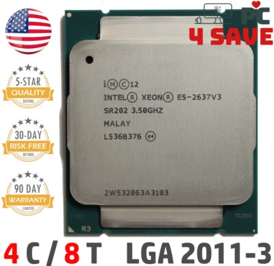 Intel Xeon E5-2637 V3 SR202 3.50GHz 15M Quad-Core LGA 2011-3 R3 Server CPU 135W - Image 1 of 2