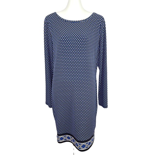 Abito Michael Michael Kors scollo barca tubino stampa blu donna vedi inserzione per tg