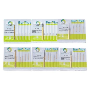 WAVE Dental Trimming and Finishing Bur Gold plated Taper T series 5 Pcs/Pack - Picture 1 of 47