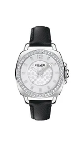Brandneu Coach Boyfriend Damen Kristall Zifferblatt Lederband Uhr 14503152 - Bild 1 von 4
