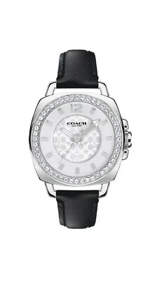 Brand New Coach Boyfriend Women’s Crystal Dial Leather Strap Watch 14503152 - Image 1 of 4