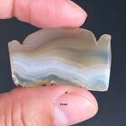Rare Natural Banded Agate Bead Pendant from South East Asia 35x21x6.5 MM #F3181