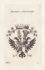 1830 Gersdorff Gersdorf Gerstorff Stemma Cappotto Of Arms Incisione Araldica