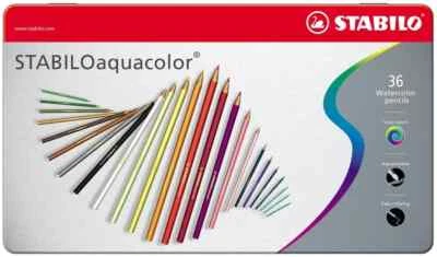 Stabilo Aquacolor Watercolour Pencils - 36 Colour Metal Tin - image 1 of 2