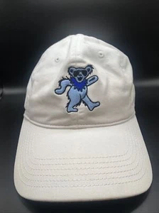 Grateful Dead Blue Embroidered Bear Dad Hat Cap Adjustable Legacy White - Picture 1 of 9
