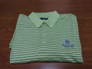 Camisa polo manga corta Brier Creek Country Club talla mediana para hombre rayas verdes - Imagen 1 de 13