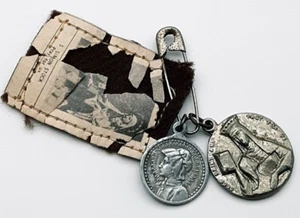 2 medallas religiosas católicas de colección RARAS Elizabeth Ann Seton tono plata - Imagen 1 de 6