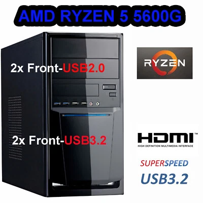 SC ELEKTRONIK Windows 11 ELITE PC MSI Komplett AMD Ryzen 5 5600G 16GB 512GB SSD Radeon System