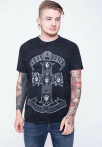 Guns N' Roses - Monochrome Cross Unisex Medium T-Shirt Shirt - Black - Foto 1 di 1