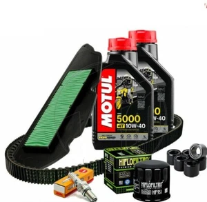 Tagliando Completo olio Motul HONDA SH 300 2007 / 2020 candela filtri cinghia - Picture 1 of 1
