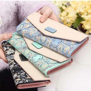 Women Leather Wallet Clutch Envelope Long Phone Card Holder Purse Handbag US - Picture 1 of 15