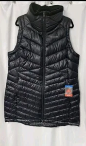 NWT Womens 2XL XXL Columbia Omni-Heat Evening Shade EXS Long Black Vest $140 - Picture 1 of 5